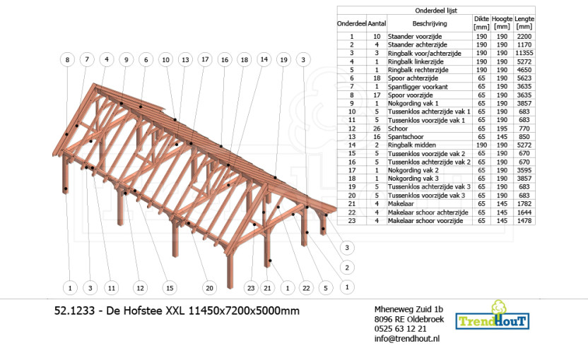 Trendhout-opbouwtekeningen-productie-Oldebroek-houtbouw-eiken-houten-schuren-en-kapschuren-bouwtekeningen-montagehandleidingen