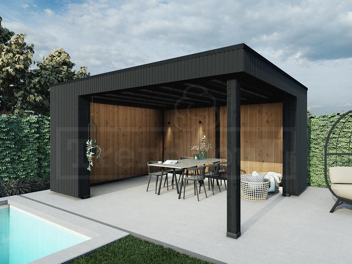 douglas-houten-overkapping-bouwpakket-capri-links-modern-zwart-thermisch-gemodificeerd-vuren-Trendhout