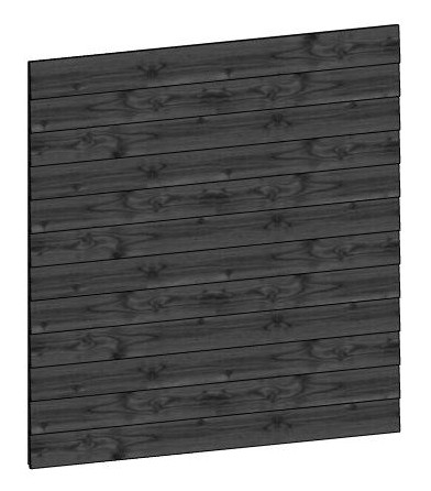 52.1819 - Wandmodule R 1630x1560mm potdekselplank zwart