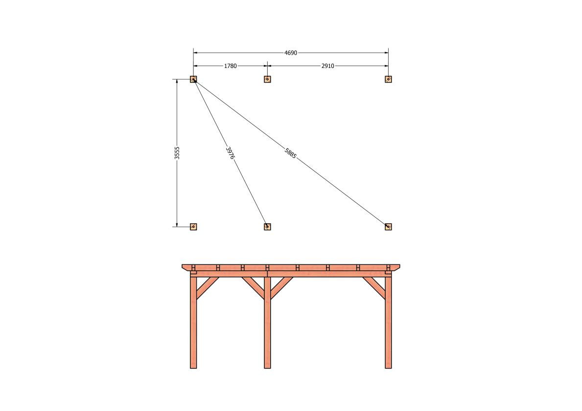 CP-10.1027-douglas-overkapping-tuin-hout-platdak-bouwtekening-kant-en-klaar-pakket-Funderingsplan