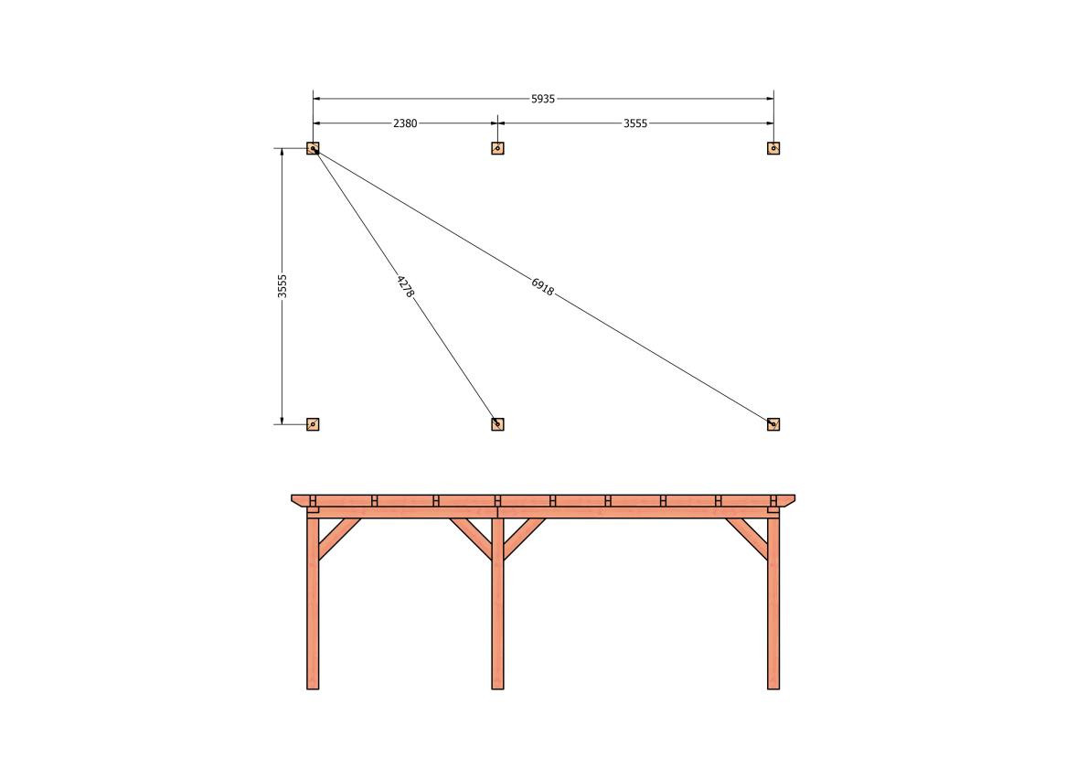 CP-10.1032-douglas-overkapping-tuin-hout-platdak-bouwtekening-kant-en-klaar-pakket-Funderingsplan