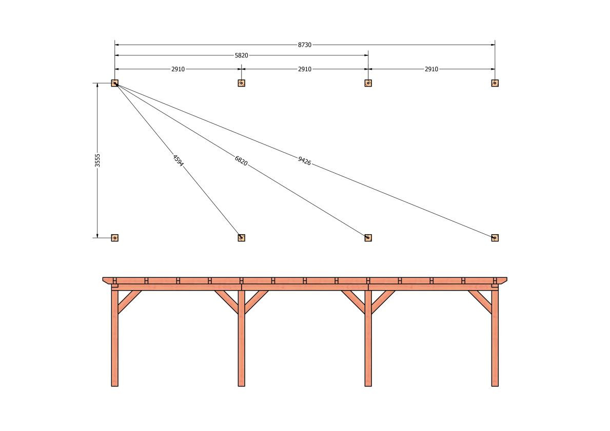CP-10.1040-douglas-overkapping-tuin-hout-platdak-bouwtekening-kant-en-klaar-pakket-Funderingsplan
