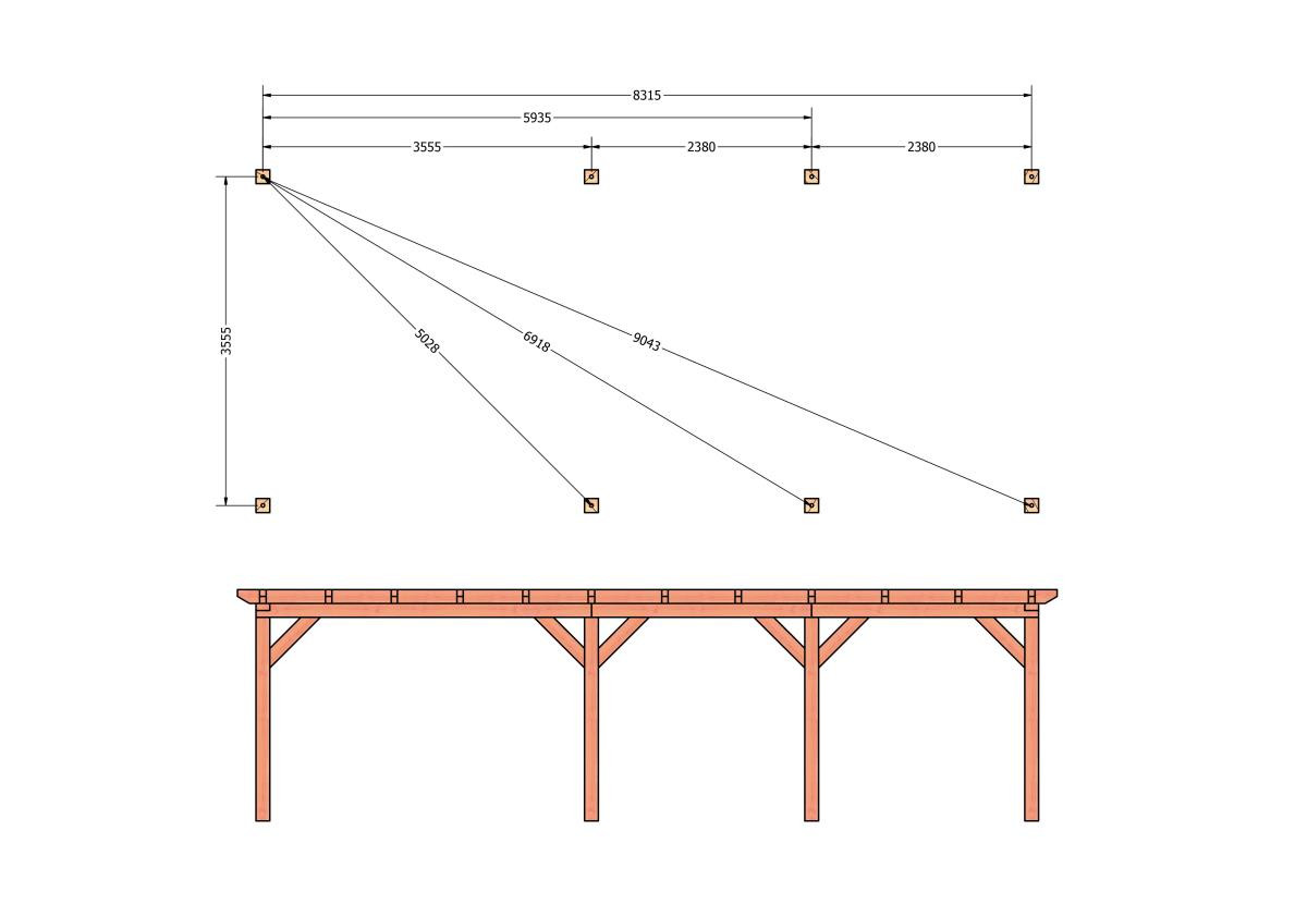 CP-10.1039-douglas-overkapping-tuin-hout-platdak-bouwtekening-kant-en-klaar-pakket-Funderingsplan
