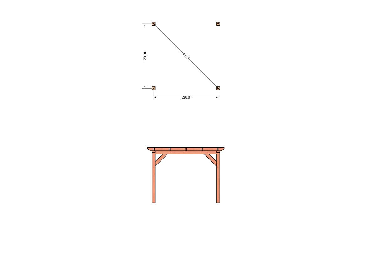 CP-10.2000-houten-veranda-bouwpakket-douglas-constructie-bouwtekening-Funderingsplan