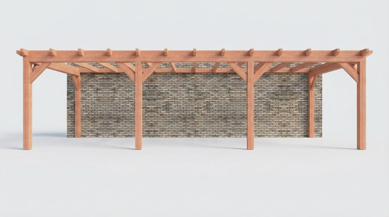 CP-10.2074 - Constructiepakket aanbouwveranda - 9280x3905x2500mm - fijnbezaagd Douglas - voor