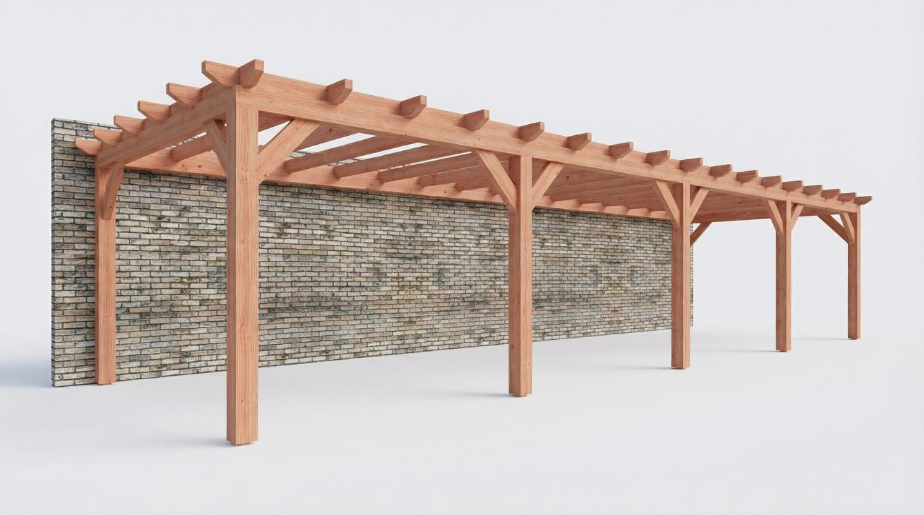 CP-10.2078 - Constructiepakket aanbouwveranda - 12190x3905x2500mm - links