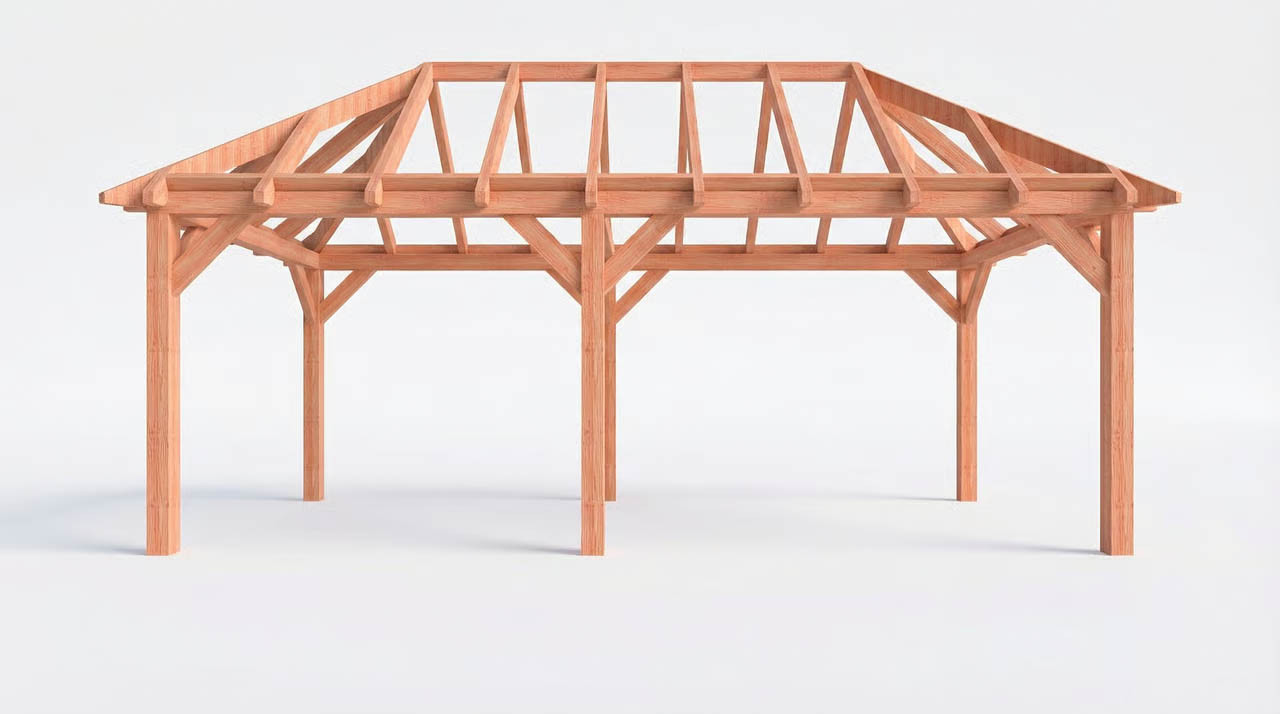 CP-20.3008-V-houten-schuur-met-veranda-schilddak-constructie-fijnbezaagd
