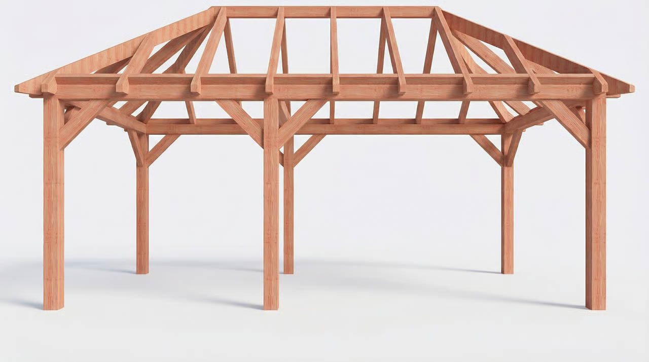 CP-20.3007-V-houten-overkapping-met-overkapping-dakconstructie-schilddak-tuinhuis-schilddak-fijnbezaagd