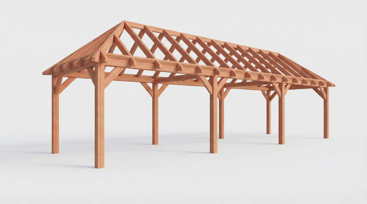 CP-20.3017-R-fundering-houten-schuur-met-overkapping-goedkope-bouwpakket