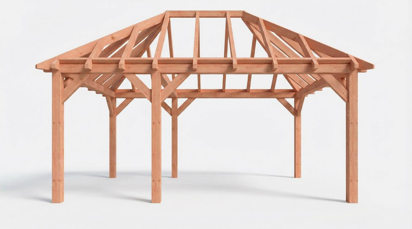 CP-20.3030-V-douglas-hout-houten-frame-schuur-met-overkapping-zelfbouw-zelf-bouwen