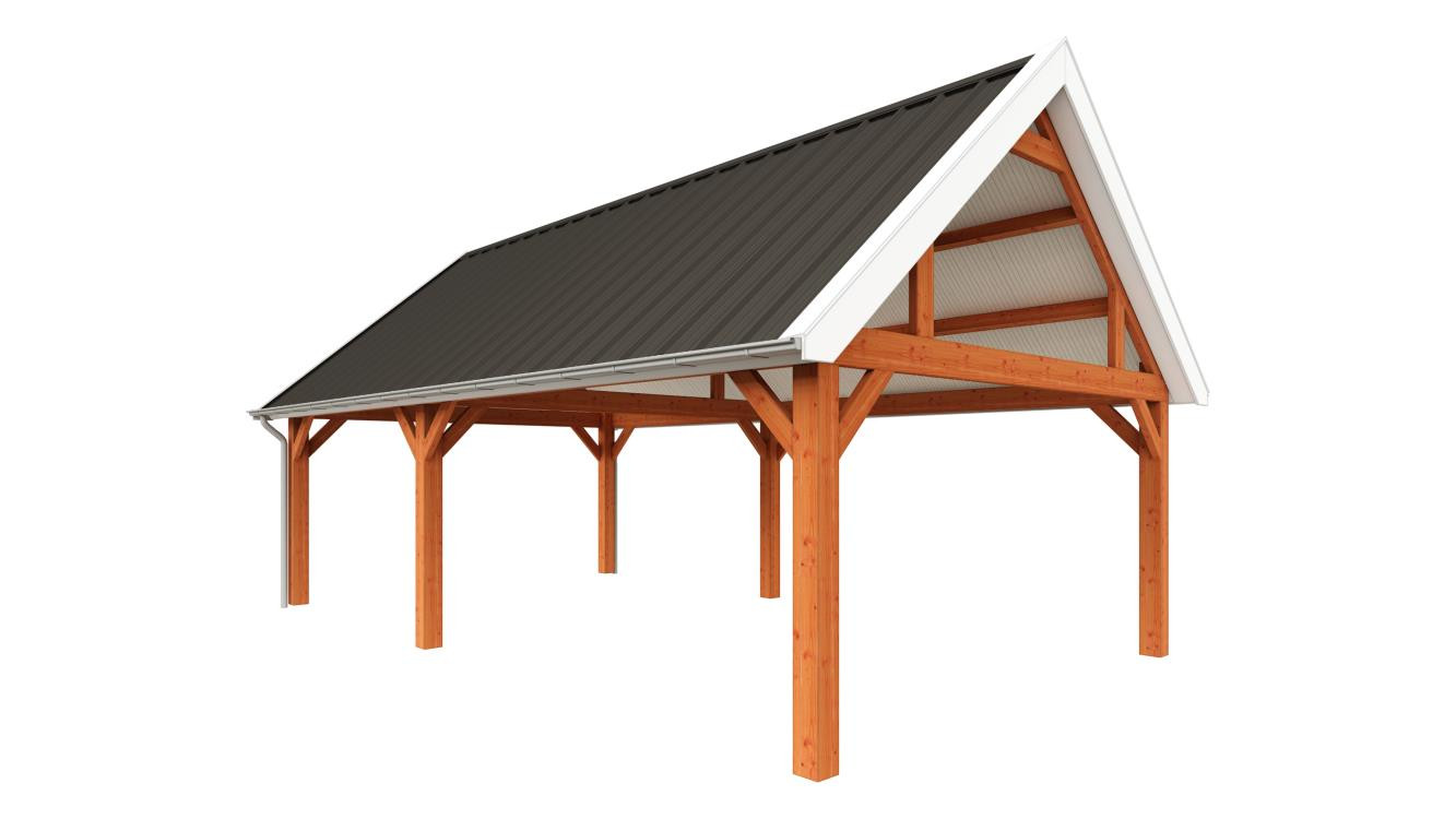 prefab-garage-constructie-bouwpakket-9100x5750-Trendhout-Zadeldak-Select-modern