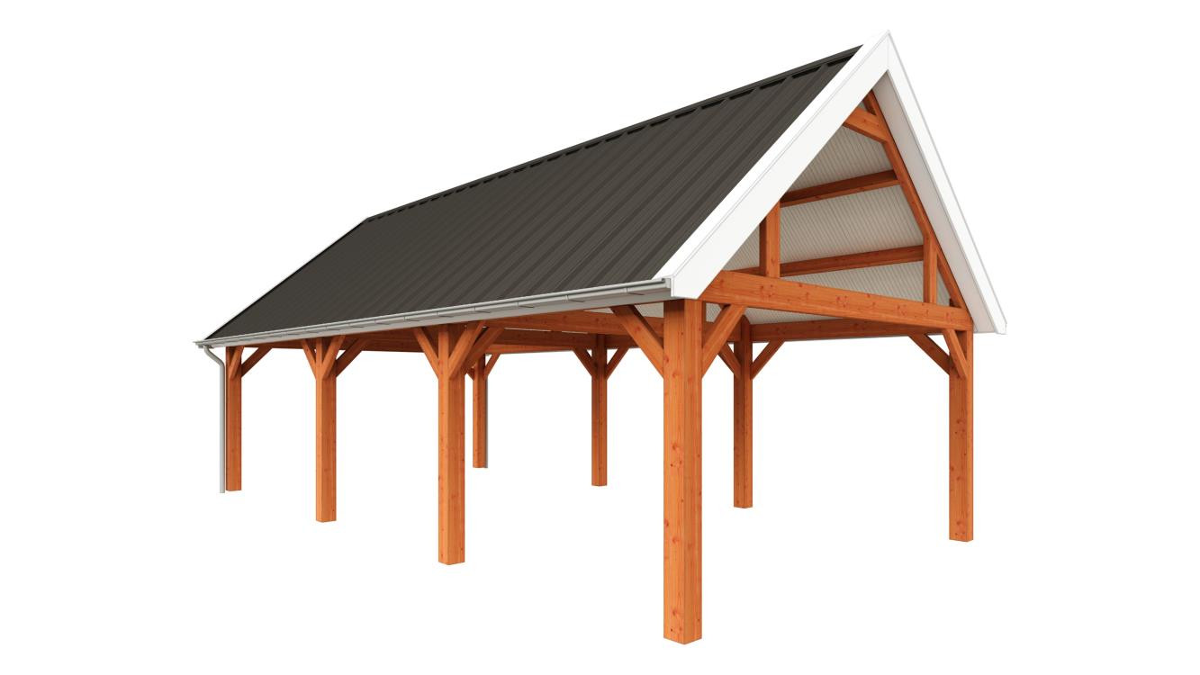 houten-garage-met-veranda-bouwpakket-10150x5750-Zadeldak-select-modern