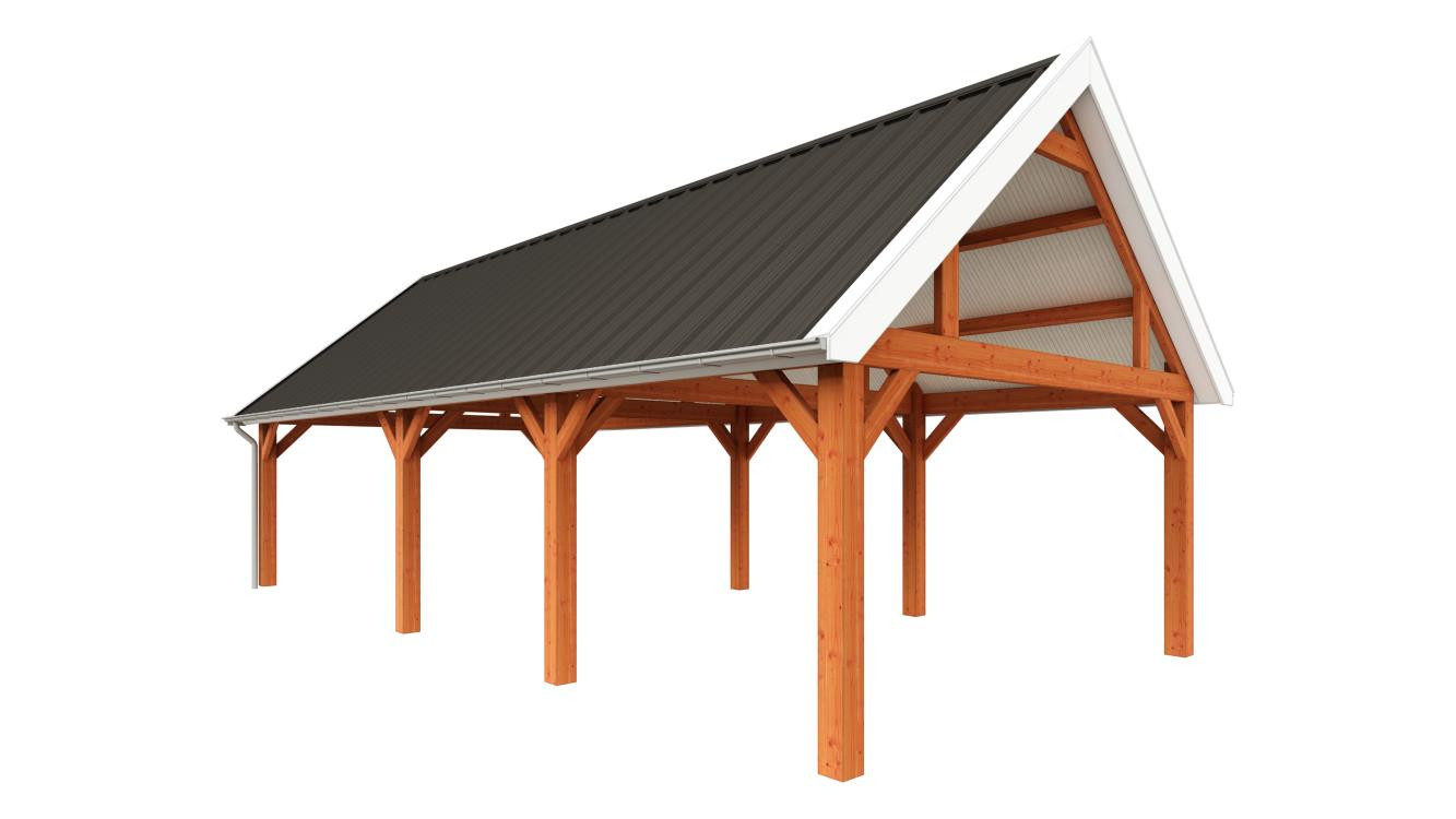 houten-garage-met-overkapping-bouwen-11400x5750-Zadeldak-select-modern