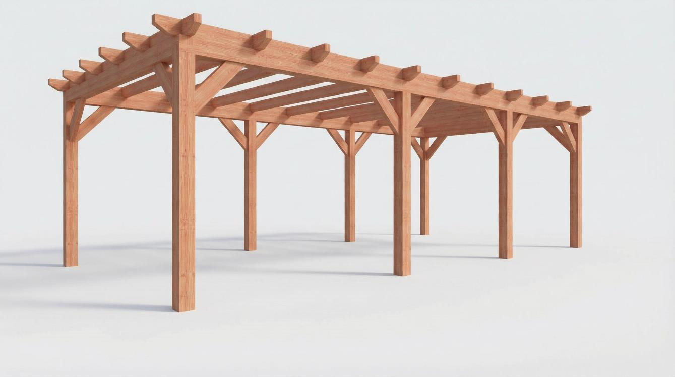 CP-10.1038-L-douglas-hout-overkapping-zelfbouw-bouwpakket-houten-constructie-staanders-inclusief-montage