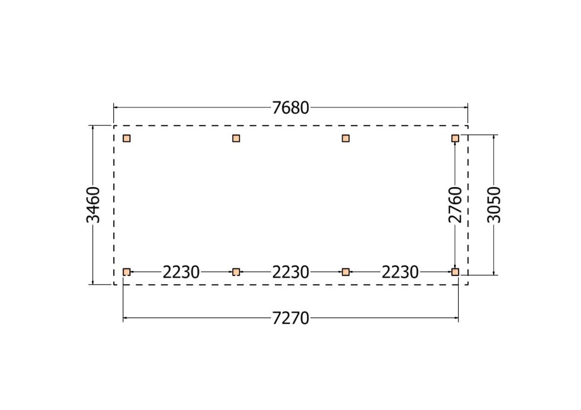 52.9412 Buitenverblijf Ravello Modern 7700x3450x2600mm (bxdxh)