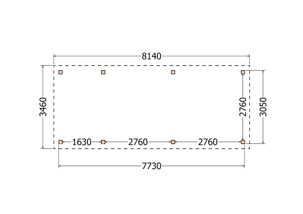 52.9413L Buitenverblijf Ravello Modern 8150x3450x2600mm (bxdxh)