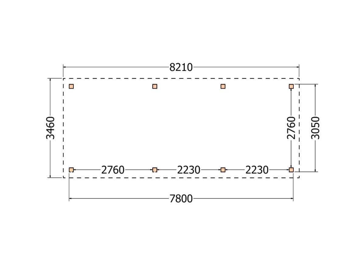 52.9414L Buitenverblijf Ravello Modern 8200x3450x2600mm (bxdxh)