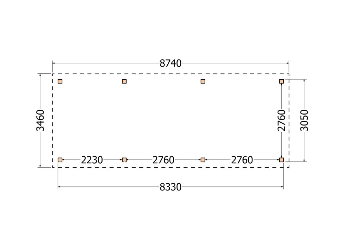 52.9415L Buitenverblijf Ravello Modern 8750x3450x2600mm (bxdxh)