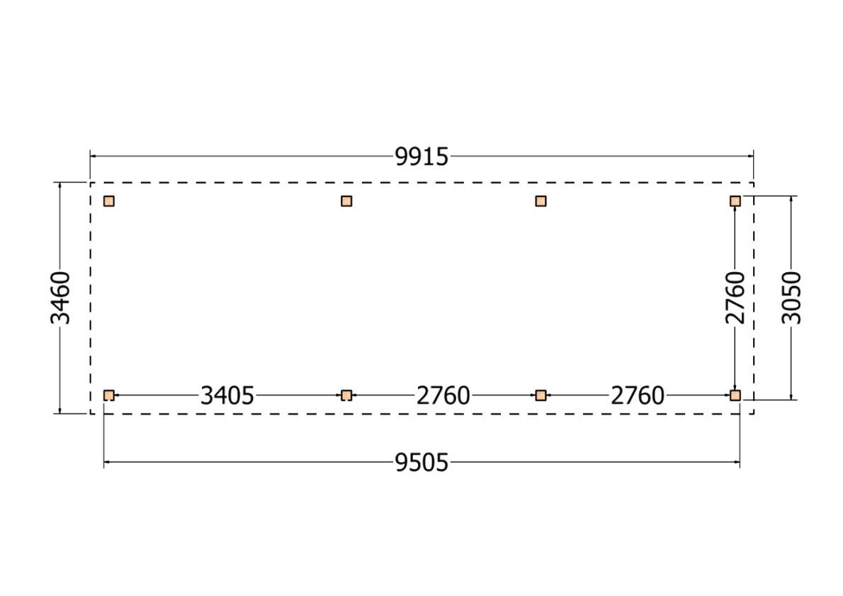 52.9418L Buitenverblijf Ravello Modern 9900x3450x2600mm (bxdxh)