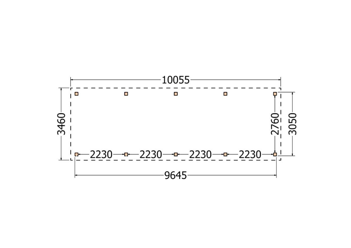 52.9420 Buitenverblijf Ravello Modern 10050x3450x2600mm (bxdxh)