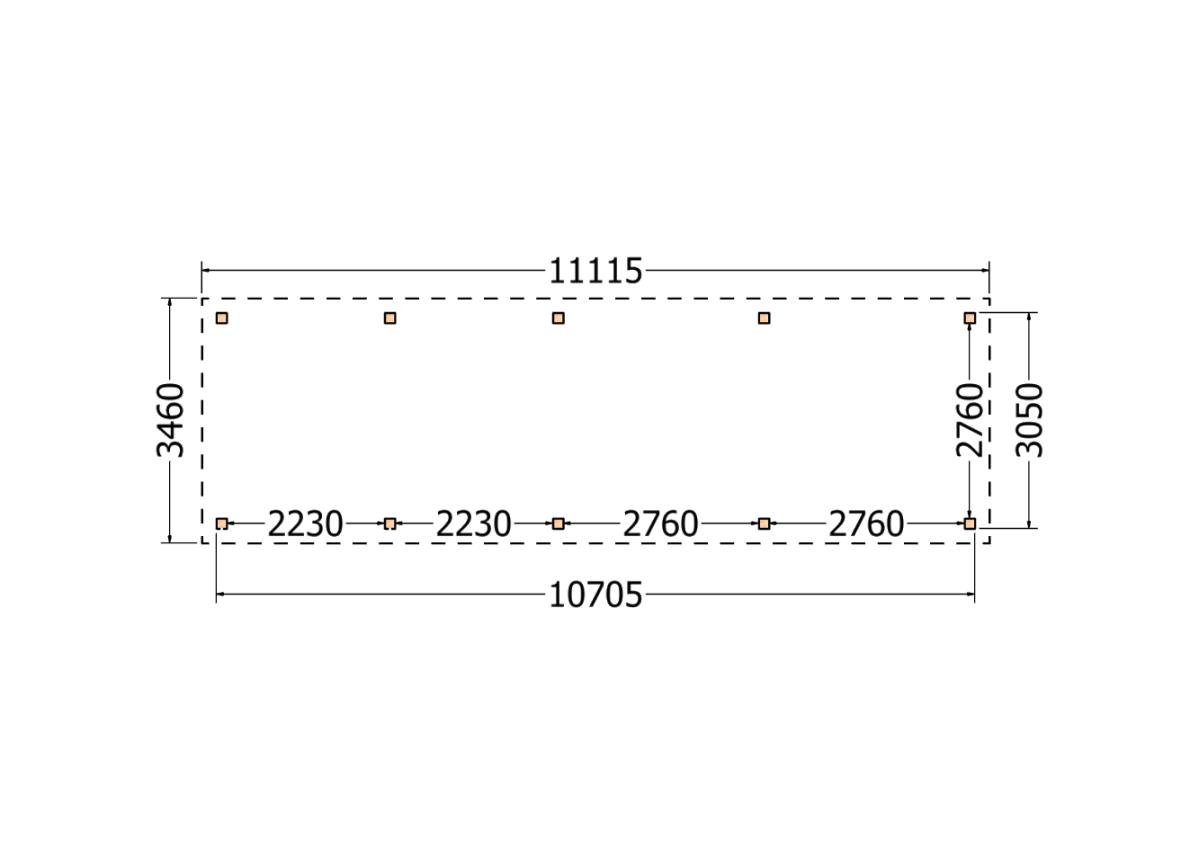 52.9422L Buitenverblijf Ravello Modern 11150x3450x2600mm (bxdxh)