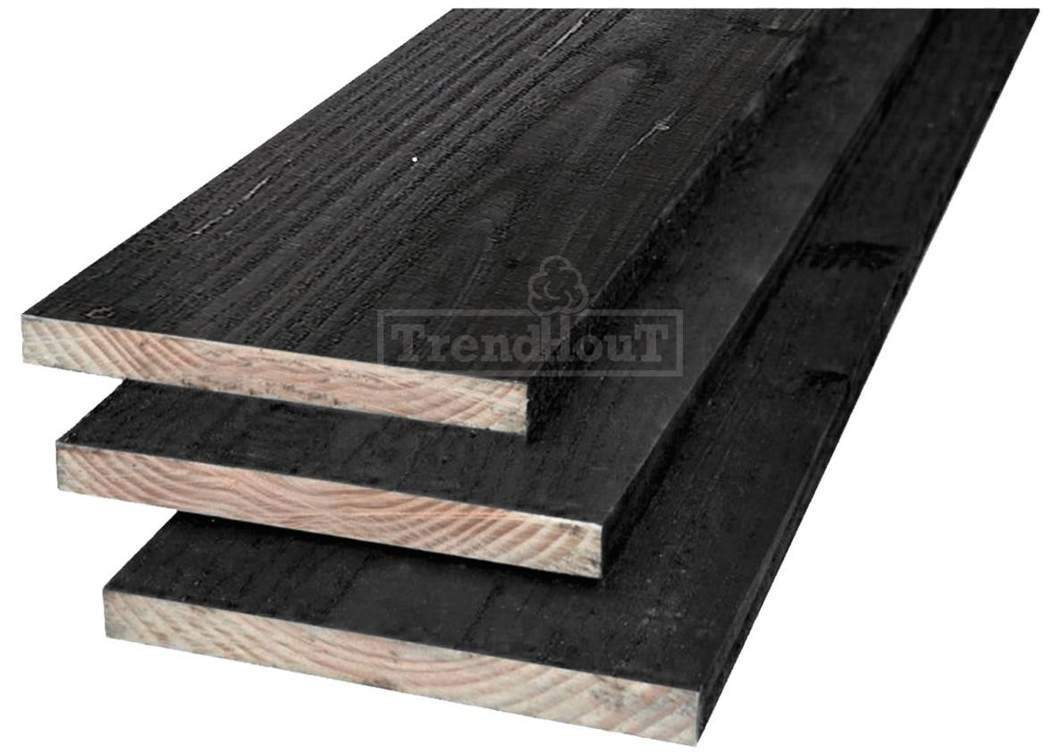 Douglas planken zwart geïmpregneerd 22x200x4000 5000mm
