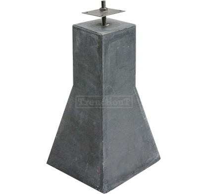 52.0885 - TH 03 betonpoer glad 150x150-220x220x500mm incl. RVS stelanker