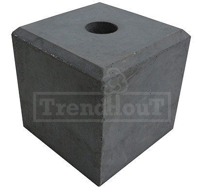 52.0889 - TH 07 betonpoer glad 220x220x200mm met doorlopend gat 40mm