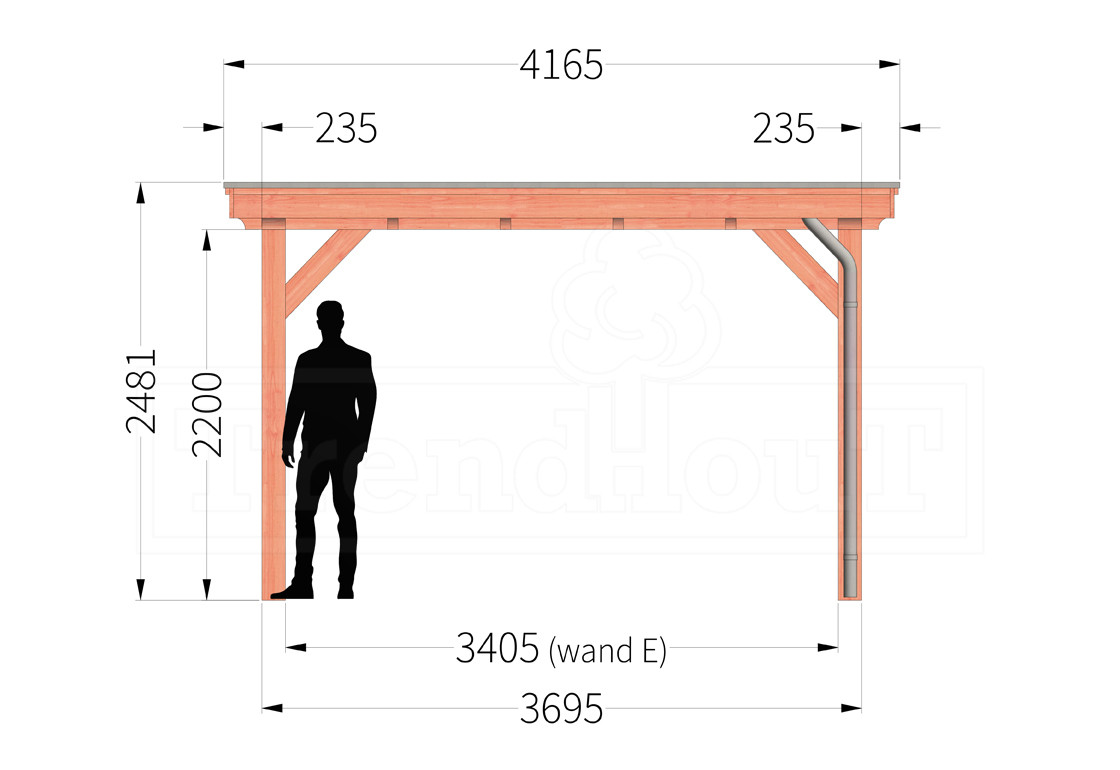 landelijke-douglas-houten-overkapping-bouwpakket-siena-4m-4-meter-diep-zijaanzicht