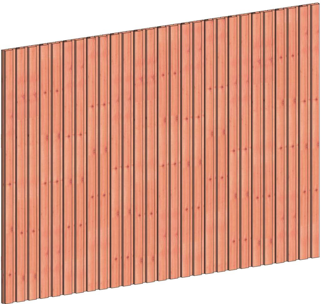 52.1787 - Wandmodule T 1630x1170mm rhombus profielplank onbehandeld