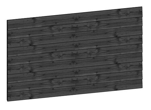 52.1796 - Wandmodule D 2230x1170mm  potdekselplank zwart