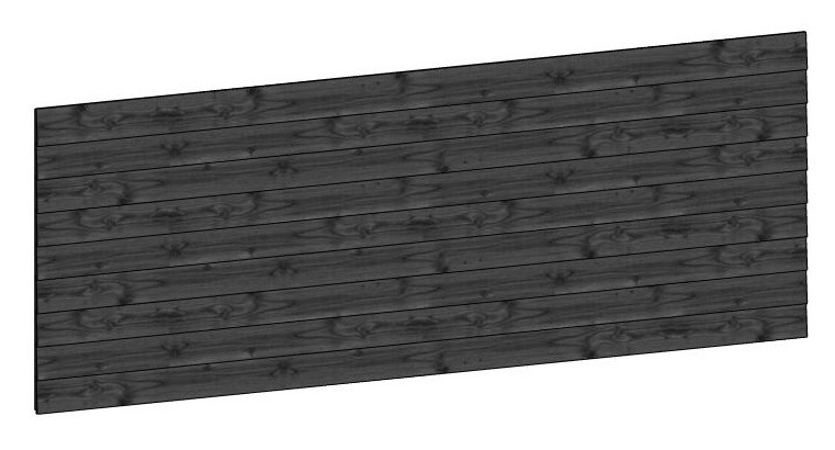 52.1807 - Wandmodule G 3405x1170mm potdekselplank zwart