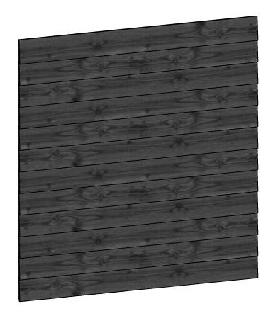 52.1819 - Wandmodule R 1630x1560mm potdekselplank zwart