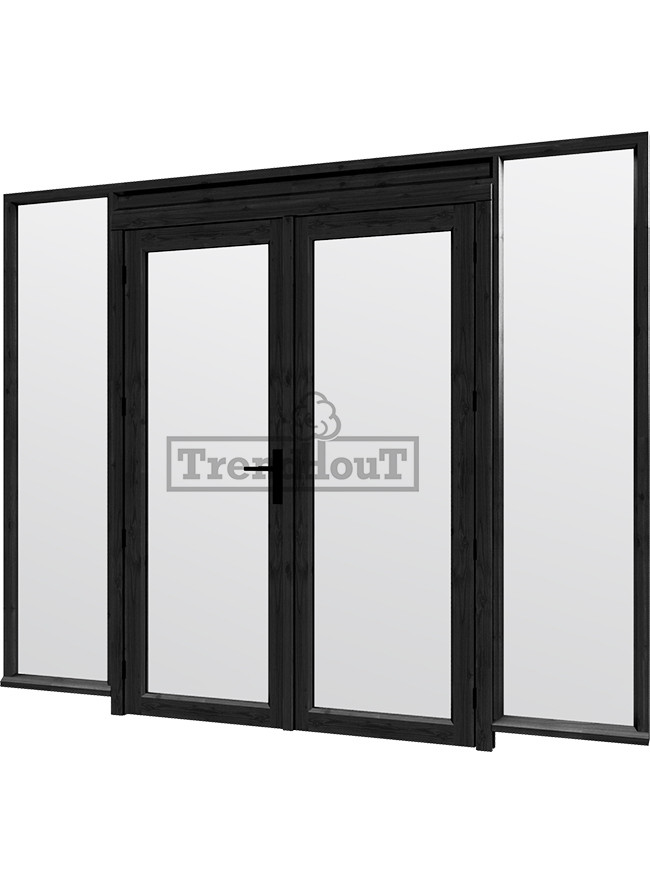 Steel-look-raam-2760x2200mm-zwart-module-C-01-met-dubbele-openslaande-deuren