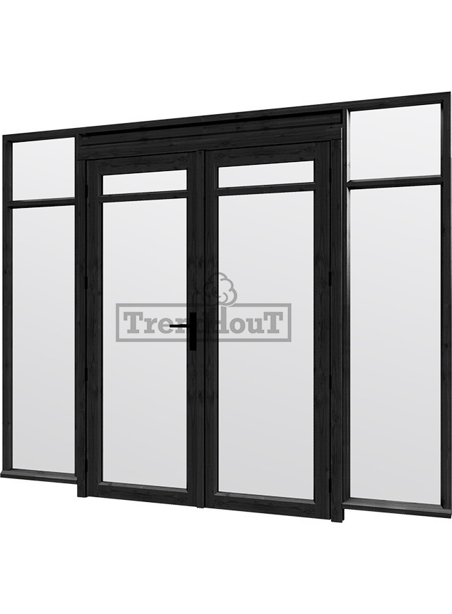 Steel-look-raam-2760x2200mm-zwart-module-C-02-met-dubbele-openslaande-deuren