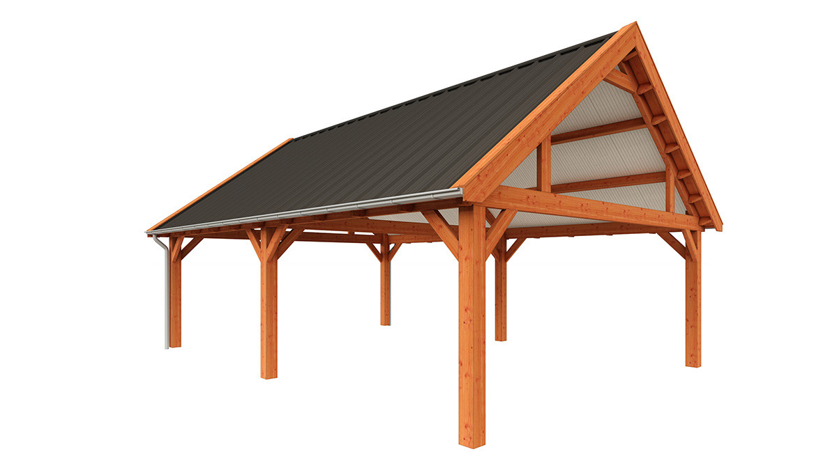 Prefab-garage-met-carport-bouwen-8850x5750-Trendhout-Zadeldak-Select-landelijk