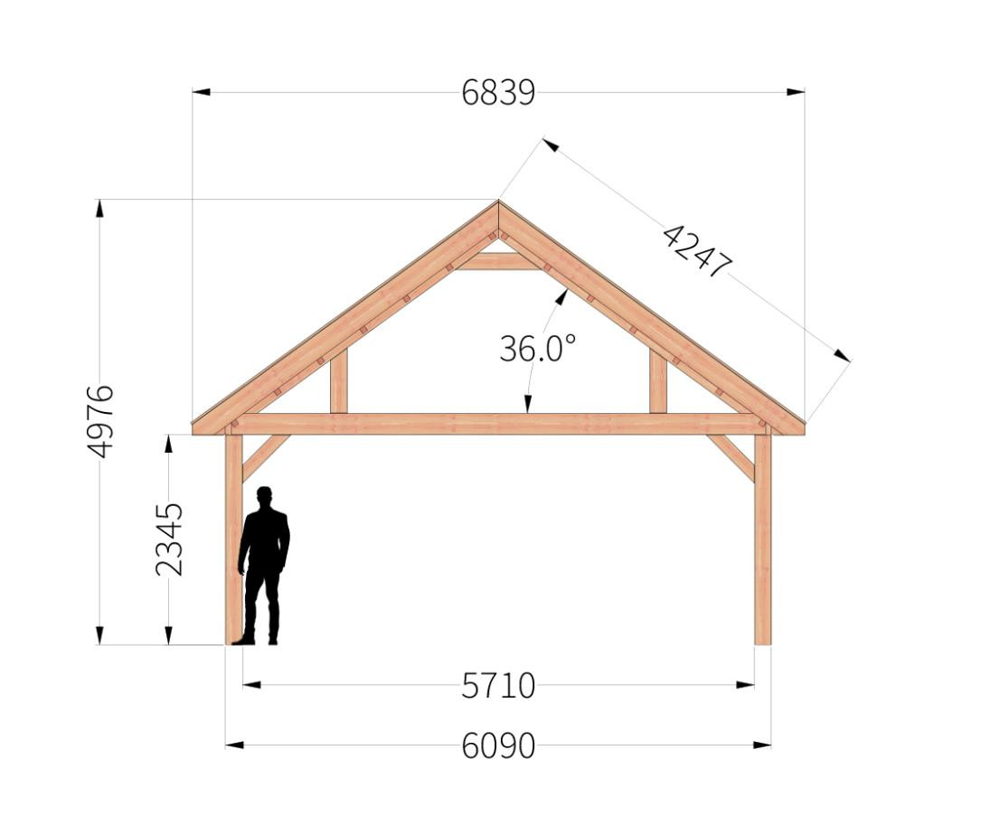 ZadeldakSelectLandelijk6m_zijaanzicht