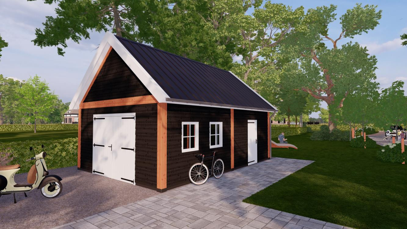douglas-houten-garage-prefab-bouwpakket-8x5-modern-douglas-Trendhout-Select