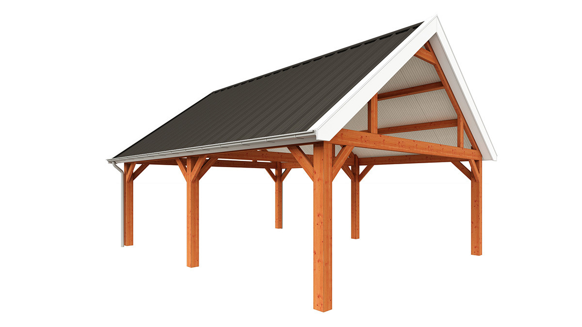 houten-garage-met-overkapping-bouwen-7850x6800-Trendhout-Zadeldak-Select-modern