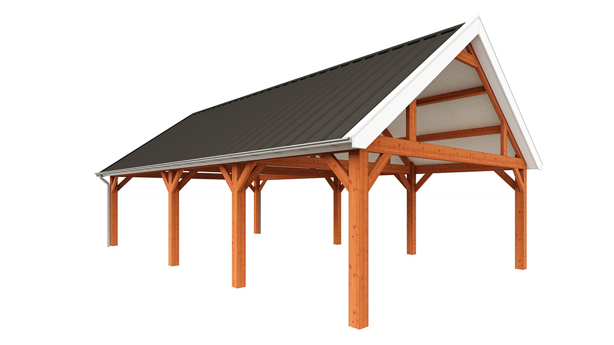 houten-garage-met-carport-bouwpakket-11400x6800-Zadeldak-select-modern