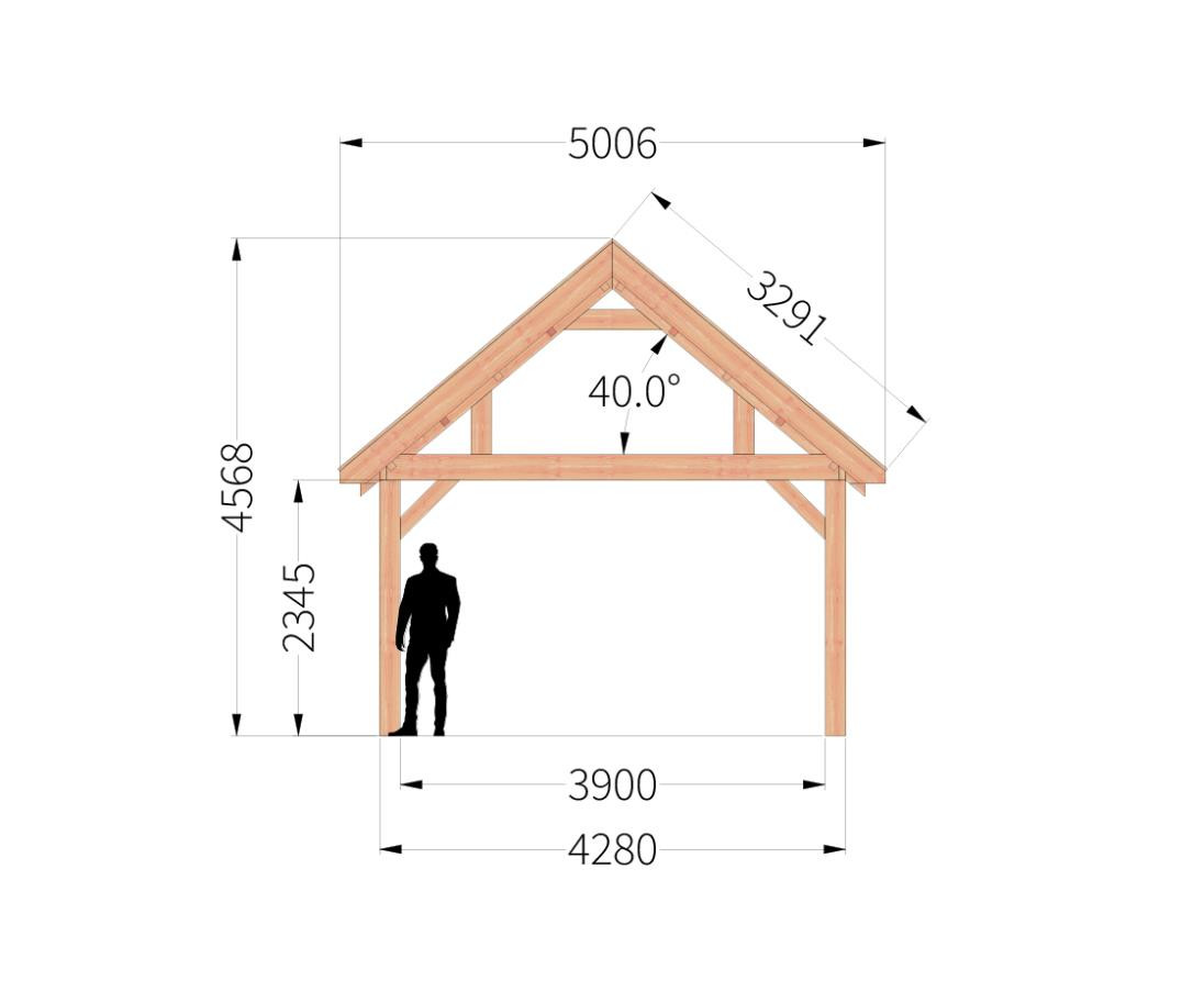 ZadeldakSelectLandelijk4m_zijaanzicht