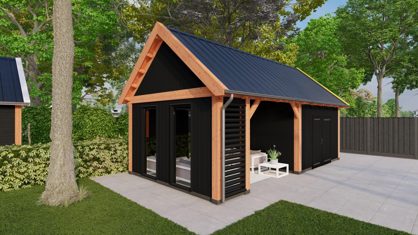 douglas-buitenverblijf-houten-schuur-met-overkapping-Trendhout-Select-landelijk-9x4m