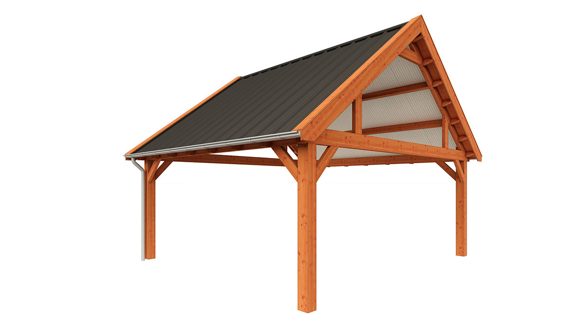 douglas-houten-garage-met-veranda-5500x5750-Trendhout-Zadeldak-Select-Landelijk