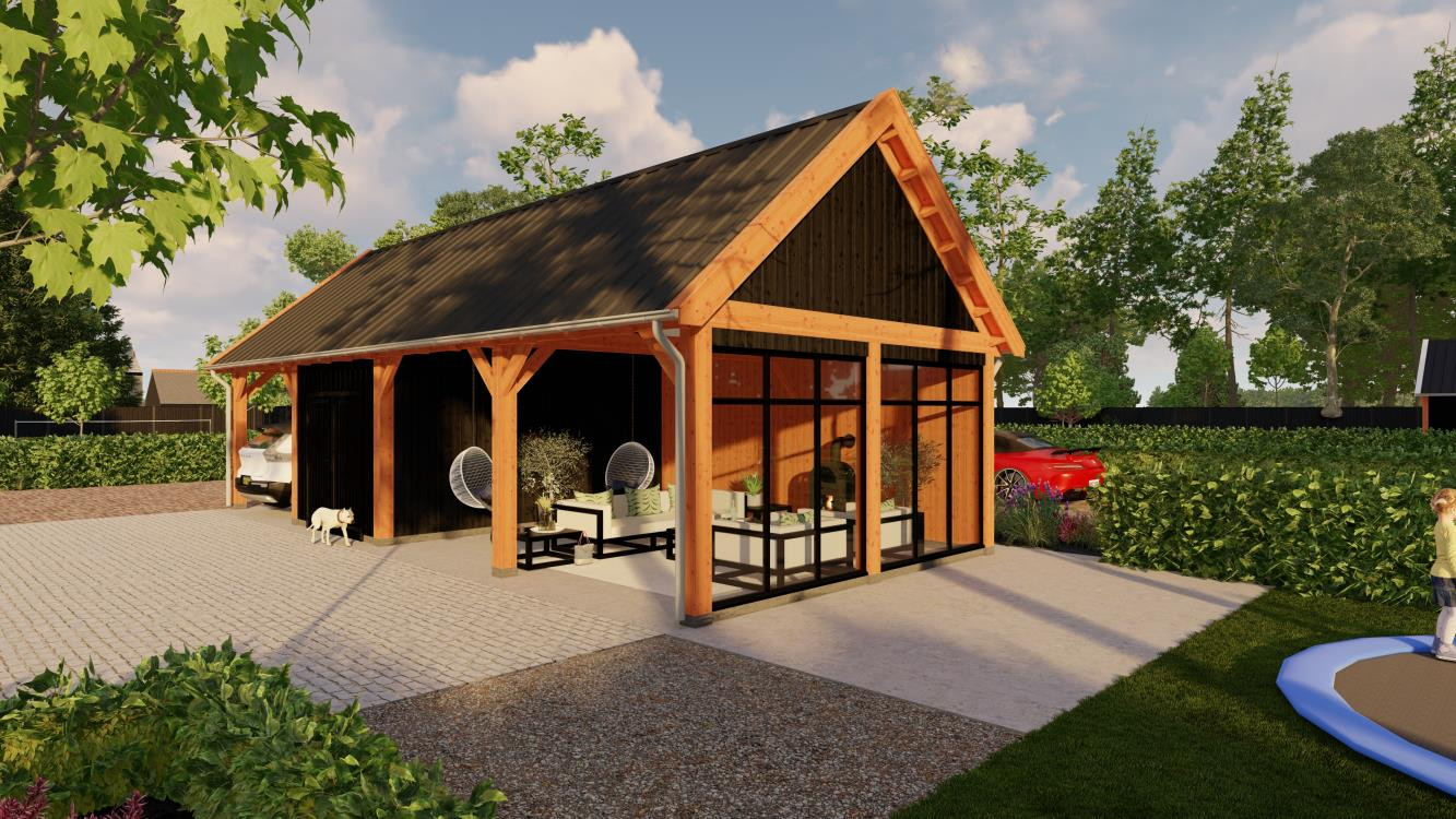 Goedkope-schuur-met-overkapping-landelijk-12,5x5m-Zadeldak-Select