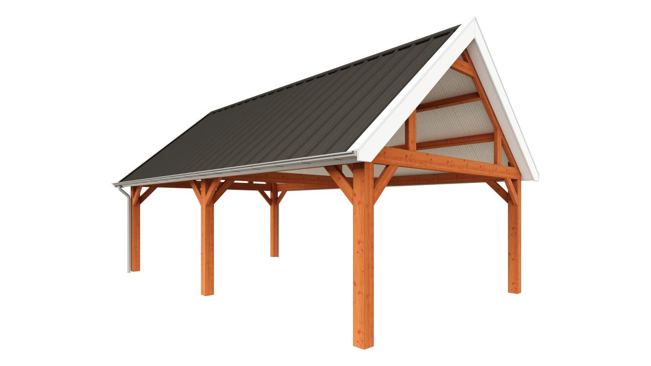 Prefab-garage-met-carport-bouwen-8850x5750-Trendhout-Zadeldak-Select-modern