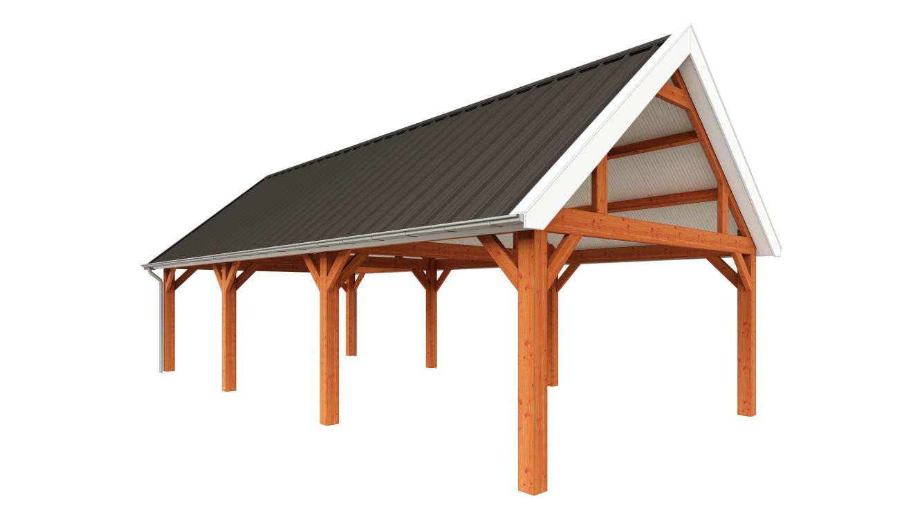 houten-garage-met-carport-bouwpakket-11450x5750-Zadeldak-select-modern