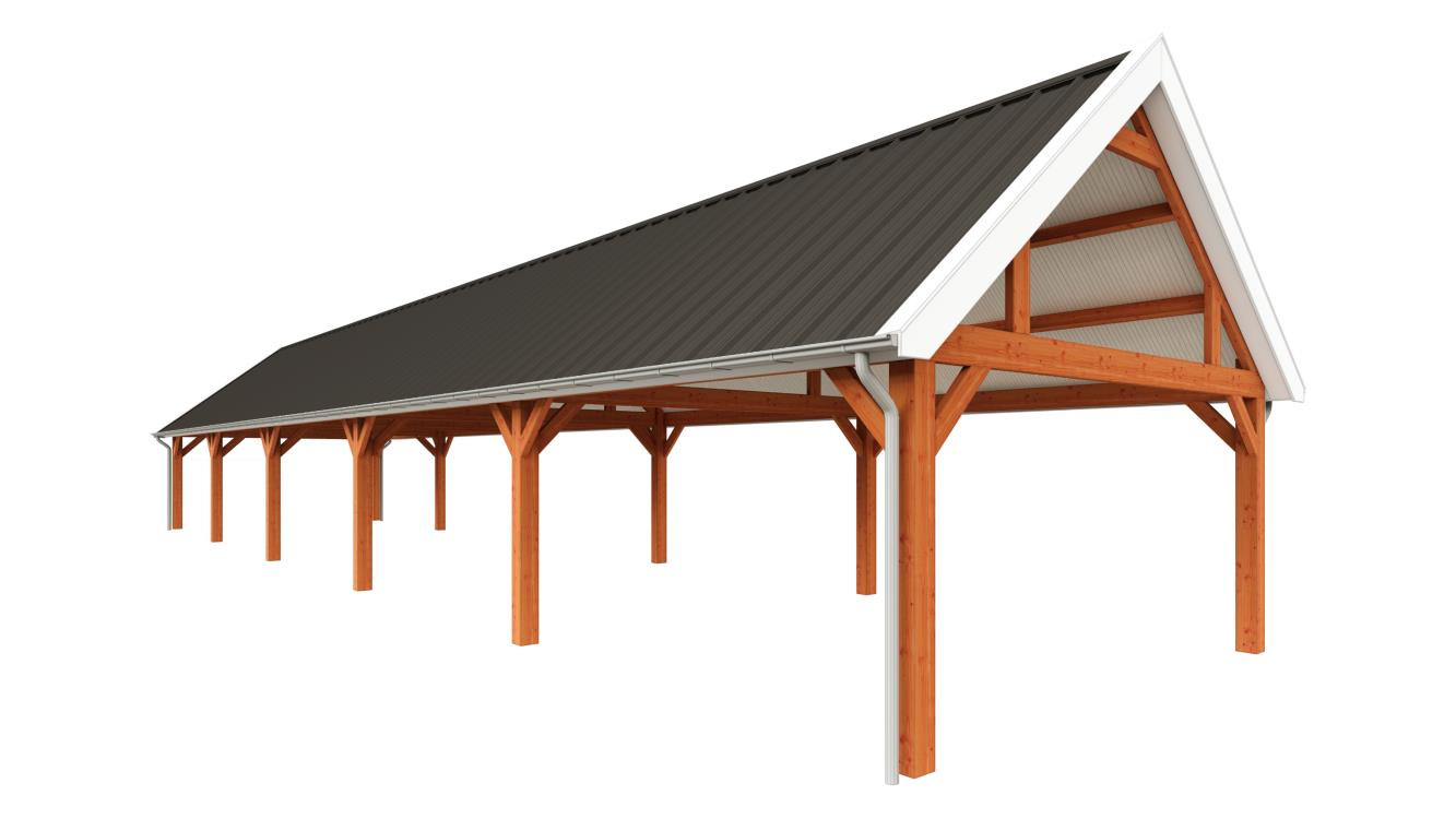 grote-houten-garage-met-overkapping-24850x5750-Zadeldak-select-modern