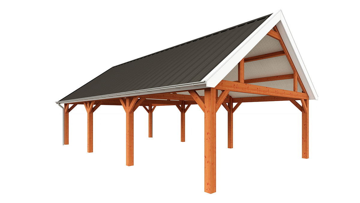 houten-garage-met-carport-bouwpakket-11450x6800-Zadeldak-select-modern