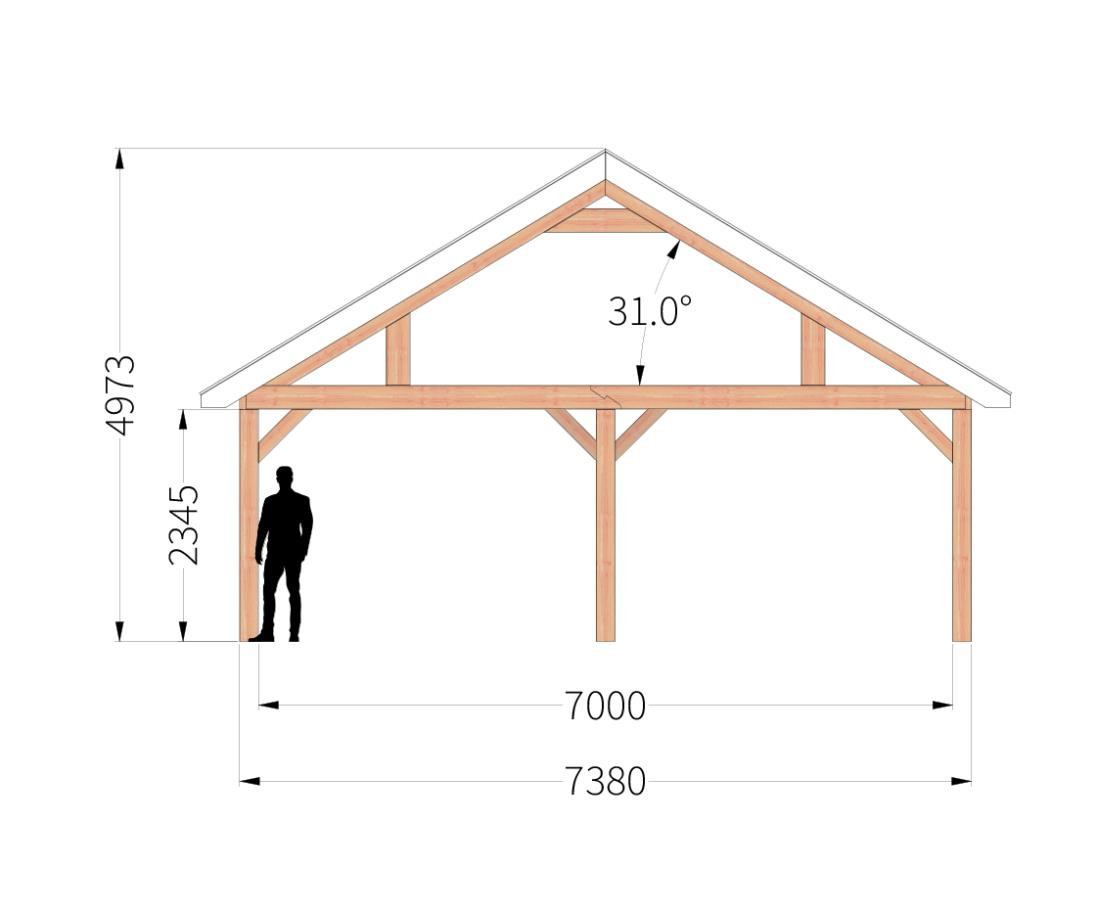 ZadeldakSelectModern7m_zijaanzicht
