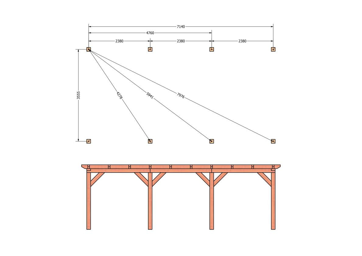 CP-10.1036-douglas-overkapping-tuin-hout-platdak-bouwtekening-kant-en-klaar-pakket-Funderingsplan